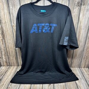 AT&T Black Short Sleeve T Shirt Men's 2XL Logo Graphic Tee